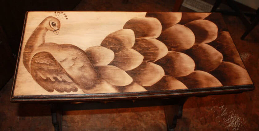 peacock table